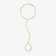 14K yellow gold heart disc chain hand lariat