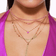 Heart disc & blake chain remix necklace - on model