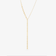 14K yellow gold heart disc & blake chain remix lariat necklace