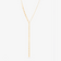14K yellow gold heart disc & blake chain remix lariat necklace