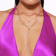 Heart disc & blake chain remix lariat necklace - on model