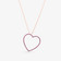 PINK SAPPHIRE OPEN HEART NECKLACE