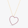 PINK SAPPHIRE OPEN HEART NECKLACE