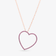 PINK SAPPHIRE OPEN HEART NECKLACE