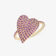14K yellow gold wrapped heart pink sapphire ring