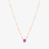 SOLO PINK SAPPHIRE HEART PENDANT NECKLACE