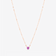 14K rose gold solo pink sapphire heart pendant necklace