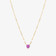 SOLO PINK SAPPHIRE HEART PENDANT NECKLACE