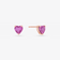 14K rose gold solo pink sapphire heart studs