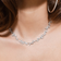 Pave diamond butterfly necklace - on model