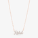 14K rose gold custom cursive diamond nameplate necklace