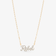 14K yellow gold custom cursive diamond nameplate necklace