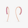 14K rose gold mini pink sapphire hooked on hoops
