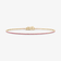 14K yellow gold thin pink sapphire tennis bracelet