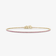 14K yellow gold thin pink sapphire tennis bracelet