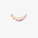 14K yellow gold curved solo pink sapphire constellation ring