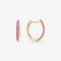 14K yellow gold mini pink sapphire huggies