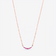 14K rose gold mini curved pink sapphire necklace