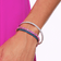 Pink sapphire heart tennis bracelet - on model