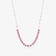 PINK SAPPHIRE HEART TENNIS CHAIN NECKLACE
