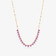 PINK SAPPHIRE HEART TENNIS CHAIN NECKLACE