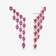 14K rose gold pink sapphire pear fringe earrings