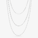 14K white gold triple strand blake & petite nude necklace
