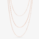 14K rose gold triple strand blake & petite nude necklace