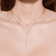 Mini star of david diamond necklace - on model