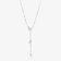 14K white gold triple butterfly diamond lariat necklace