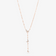 14K rose gold triple butterfly diamond lariat necklace