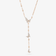 14K rose gold triple butterfly diamond lariat necklace