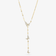 14K yellow gold triple butterfly diamond lariat necklace