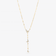 14K yellow gold triple butterfly diamond lariat necklace