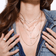 Rectangle link marquis diamond necklace - on model