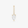 14K yellow gold pear diamond removeable pendant