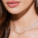 Pear diamond removeable pendant - on model