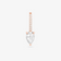 14K rose gold pear diamond removeable pendant