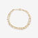 14K yellow gold triple strand blake & petite nude bracelet