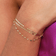 Triple strand blake & petite nude bracelet - on model