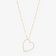 14K yellow gold diamond open heart necklace