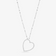 14K white gold diamond open heart necklace