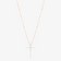 14K rose gold diamond pointed cross pendant necklace