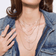 Solo diamond double strand necklace - on model