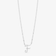 14K white gold cursive diamond initial pendant necklace