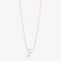 14K rose gold cursive diamond initial pendant necklace