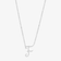 14K white gold cursive diamond initial pendant necklace