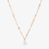 14K rose gold solo floating diamond heart pendant necklace