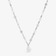 14K white gold solo floating diamond heart pendant necklace