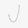 14K white gold floating diamond heart draped double stud